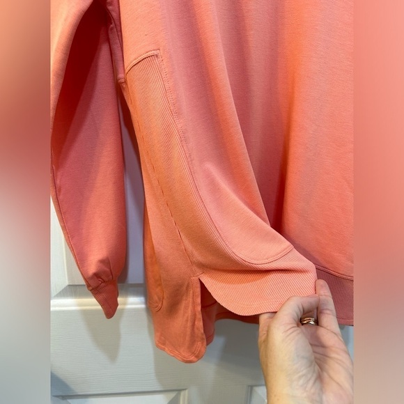 Soft Surroundings Coral Long Sleeve Tunic Super Soft Cozy Beachy Casual Sz L - Picture 4 of 11